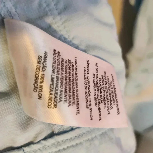 Columbia Titanium Women's L Nylon Button Snap Jacket Windbreaker Omni Dry Blue - Picture 11 of 11